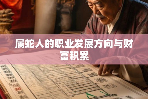 属蛇人的职业发展方向与财富积累