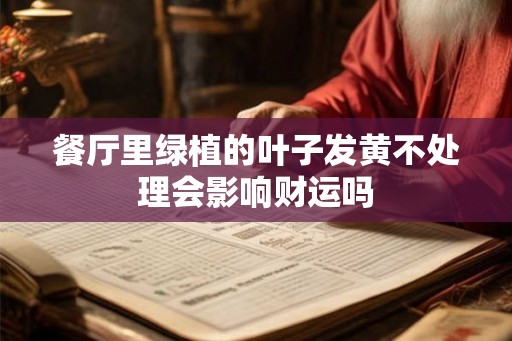 餐厅里绿植的叶子发黄不处理会影响财运吗