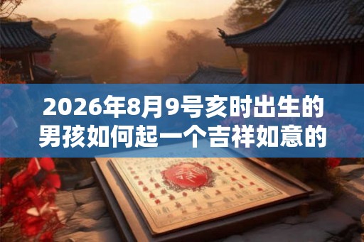 2026年8月9号亥时出生的男孩如何起一个吉祥如意的名字
