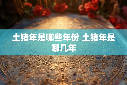 土猪年是哪些年份 土猪年是哪几年