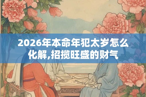 2026年本命年犯太岁怎么化解,招揽旺盛的财气