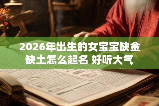 2026年出生的女宝宝缺金缺土怎么起名 好听大气