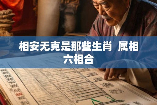 相安无克是那些生肖  属相六相合