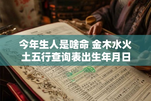今年生人是啥命 金木水火土五行查询表出生年月日