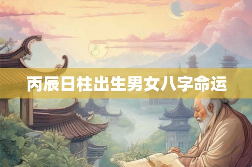 丙辰日柱出生男女八字命运