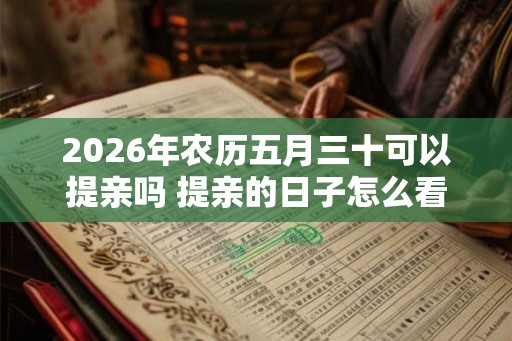 2026年农历五月三十可以提亲吗 提亲的日子怎么看