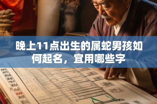 晚上11点出生的属蛇男孩如何起名，宜用哪些字