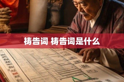 祷告词 祷告词是什么