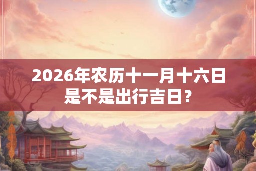 2026年农历十一月十六日是不是出行吉日？