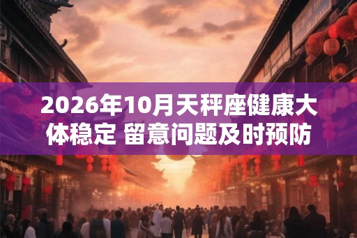 2026年10月天秤座健康大体稳定 留意问题及时预防