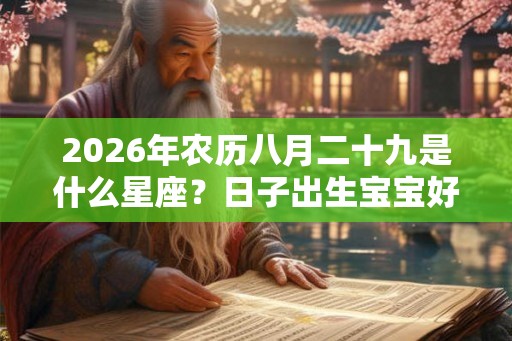 2026年农历八月二十九是什么星座？日子出生宝宝好不好？