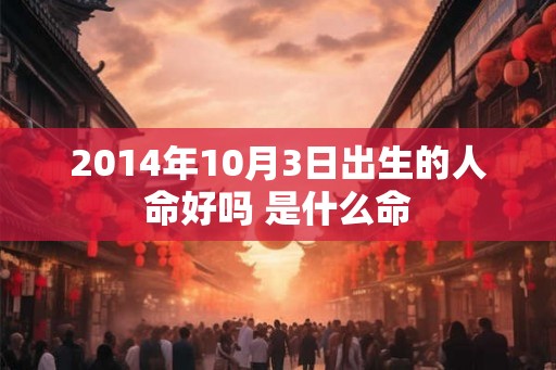 2014年10月3日出生的人命好吗 是什么命