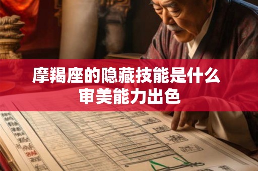 摩羯座的隐藏技能是什么 审美能力出色