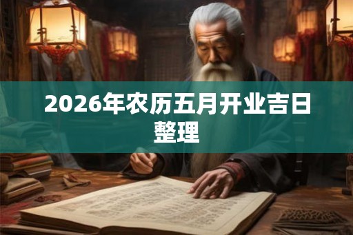 2026年农历五月开业吉日整理 2026年农历五月开业吉日整理