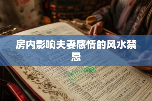 房内影响夫妻感情的风水禁忌