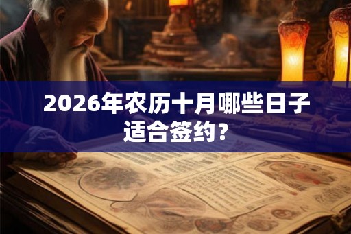 2026年农历十月哪些日子适合签约？