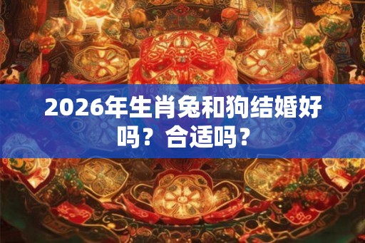 2026年生肖兔和狗结婚好吗?合适吗? 2026年生肖兔和狗结婚好吗?合适吗?