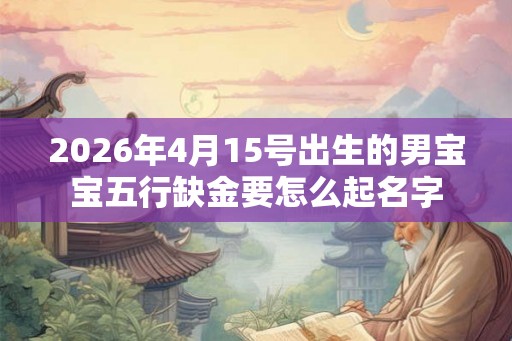 2026年4月15号出生的男宝宝五行缺金要怎么起名字