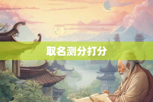 取名测分打分