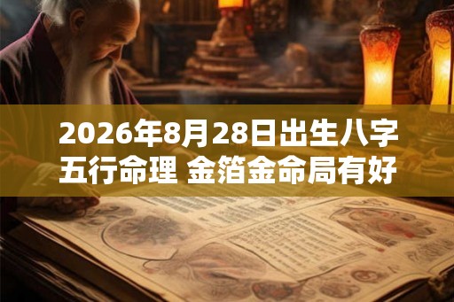 2026年8月28日出生八字五行命理 金箔金命局有好运 2026年8月28日出生八字五行命理 金箔金命局有好运