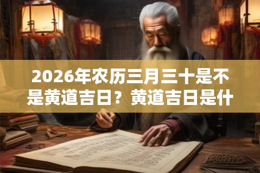 2026年农历三月三十是不是黄道吉日？黄道吉日是什么？