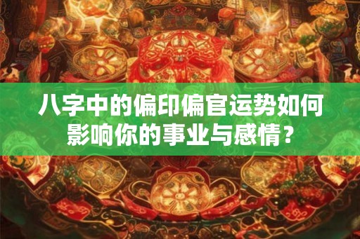 八字中的偏印偏官运势如何影响你的事业与感情？
