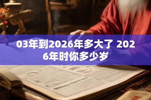 03年到2026年多大了 2026年时你多少岁