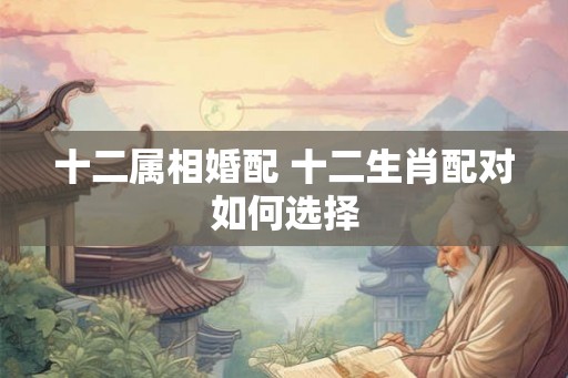 十二属相婚配 十二生肖配对如何选择