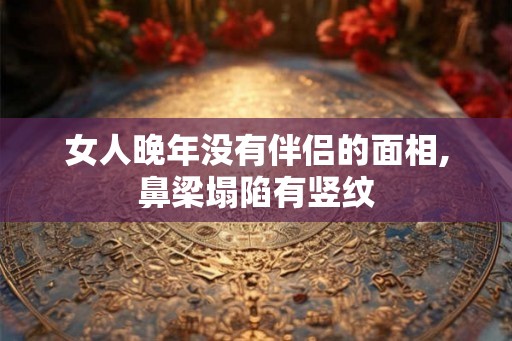女人晚年没有伴侣的面相,鼻梁塌陷有竖纹