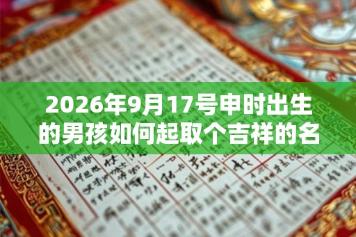 2026年9月17号申时出生的男孩如何起取个吉祥的名字和五行属性