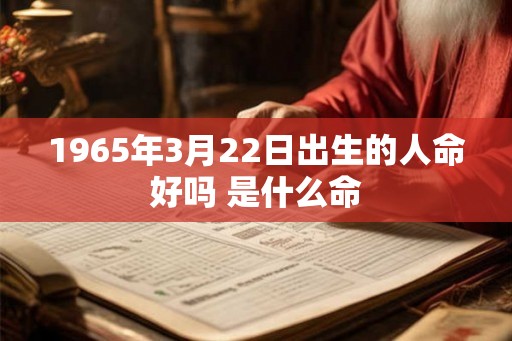 1965年3月22日出生的人命好吗 是什么命