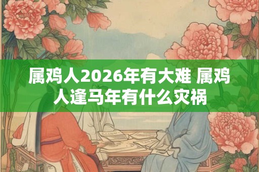 属鸡人2026年有大难 属鸡人逢马年有什么灾祸