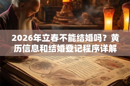 2026年立春不能结婚吗?黄历信息和结婚登记程序详解 2026年立春不能结婚吗?黄历信息和结婚登记程序详解