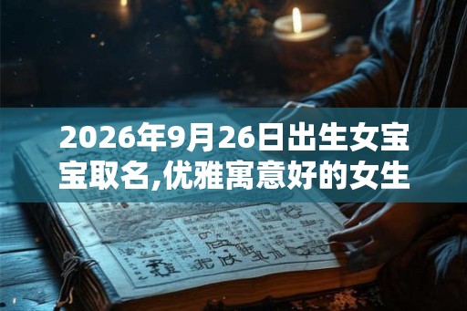2026年9月26日出生女宝宝取名,优雅寓意好的女生名字