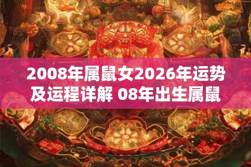 2008年属鼠女2026年运势及运程详解 08年出生属鼠人2026全年每月运势女性