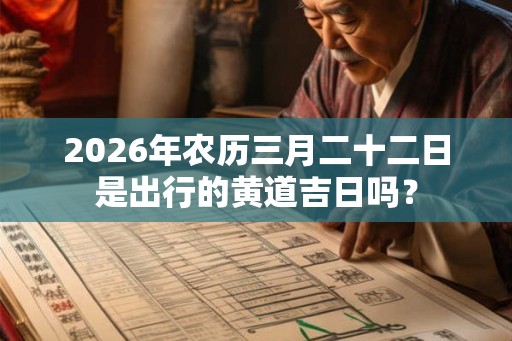 2026年农历三月二十二日是出行的黄道吉日吗？
