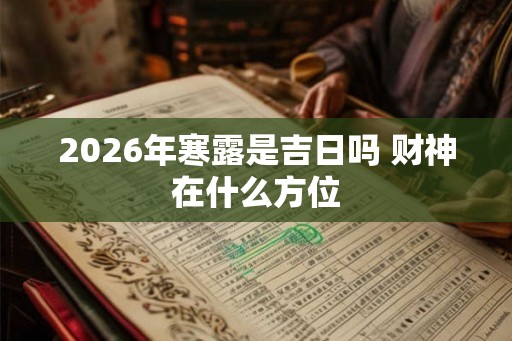 2026年寒露是吉日吗 财神在什么方位