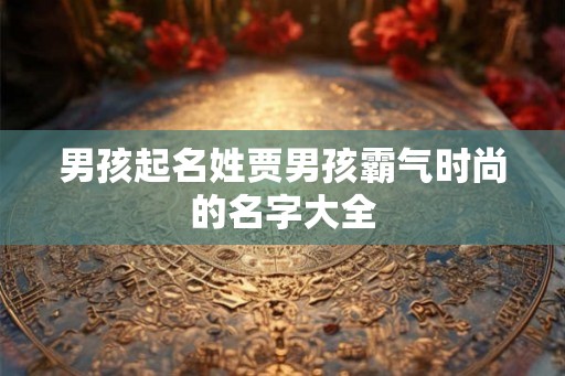 男孩起名姓贾男孩霸气时尚的名字大全