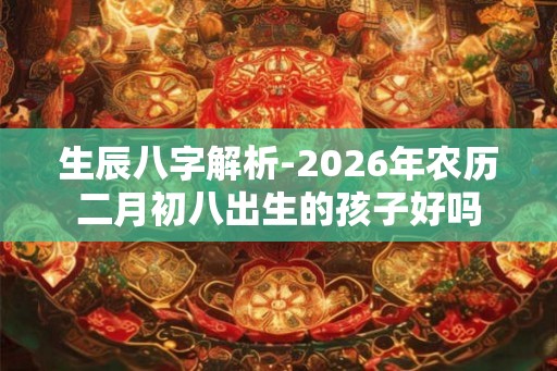 生辰八字解析-2026年农历二月初八出生的孩子好吗