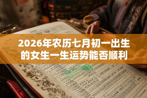 2026年农历七月初一出生的女生一生运势能否顺利