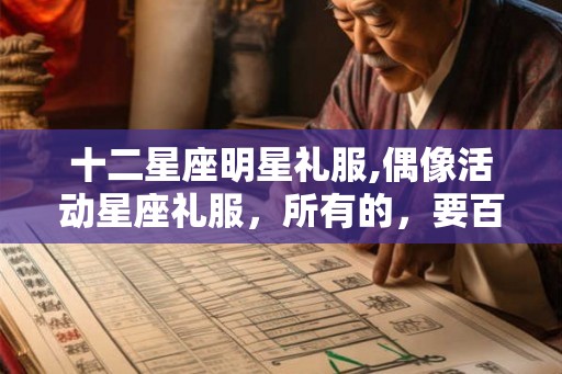 十二星座明星礼服,偶像活动星座礼服，所有的，要百度云，