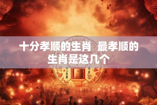 十分孝顺的生肖  最孝顺的生肖是这几个