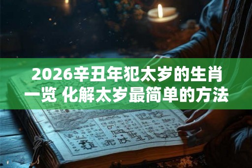 2026辛丑年犯太岁的生肖一览 化解太岁最简单的方法
