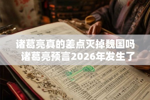 诸葛亮真的差点灭掉魏国吗 诸葛亮预言2026年发生了什么 诸葛亮真的差点灭掉魏国吗 诸葛亮预言2026年发生了什么