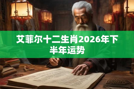 艾菲尔十二生肖2026年下半年运势