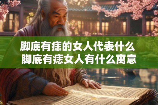 脚底有痣的女人代表什么 脚底有痣女人有什么寓意