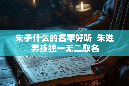 朱子什么的名字好听  朱姓男孩独一无二取名