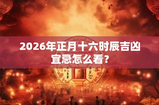 2026年正月十六时辰吉凶宜忌怎么看？