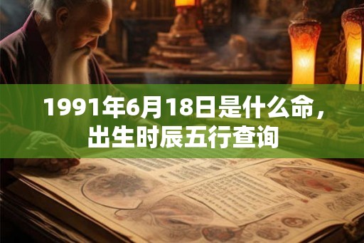 1991年6月18日是什么命，出生时辰五行查询