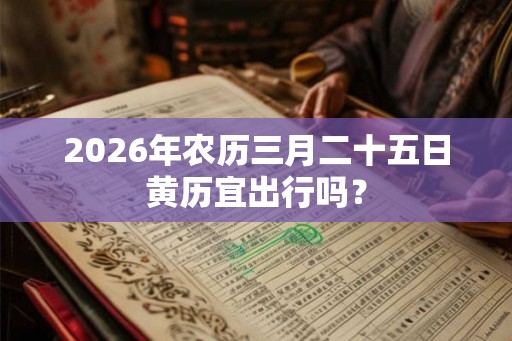 2026年农历三月二十五日黄历宜出行吗？